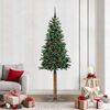 vidaXL Albero di Natale snodato con 300 LED con supporto Verde 210 cm