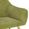 vidaXL Sedie da Pranzo 4 pz Verde Chiaro in Velluto