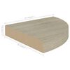 vidaXL Scaffali Angolari a Parete 2 pz Rovere 25x25x3,8 cm in MDF