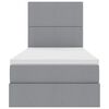 vidaXL Letto con contenitore e materasso Grigio chiaro 100 x 200 cm