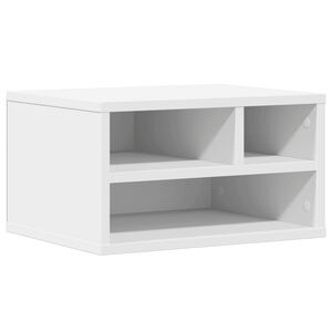 vidaXL Supporto per Stampante Bianco 40x32x22,5 cm Legno Multistrato