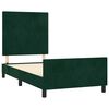 vidaXL Giroletto senza Materasso Verde Scuro 90x190 cm in Velluto