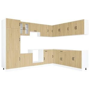 vidaXL Set Mobili da Cucina 14 pz Lucca Rovere Sonoma in Truciolato