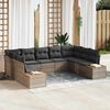 vidaXL Set Divano da Giardino con cuscino 5 pcs Grigio Polyrattan