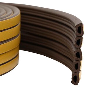 vidaXL Nastro adesivo per finestre Marrone 10 x 6 mm 12 m Schiuma EPDM