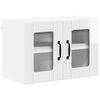 vidaXL Mobile in vetro da parete LUCCA Bianco Lucido 60 x 31 x 40 cm