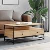vidaXL Tavolino da Salotto Rovere Sonoma 100x51x45cm Legno Multistrato