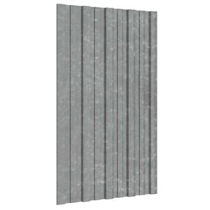 vidaXL Pannello per tetto 12 pz Argento 80 x 45 cm Acciaio zincato