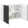vidaXL Mobile da cucina con porta Kalmar Rovere Nero 80 x 31 x 60 cm