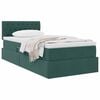 vidaXL Letto con Contenitore Verde Scuro 100 x 200 cm Velluto