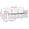 vidaXL Set divani 3 pcs Naturale Legno di Acacia Massello