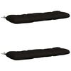 vidaXL Cuscini per Panchina a 2 Pezzi VIANEN 100% Poliestere Nero