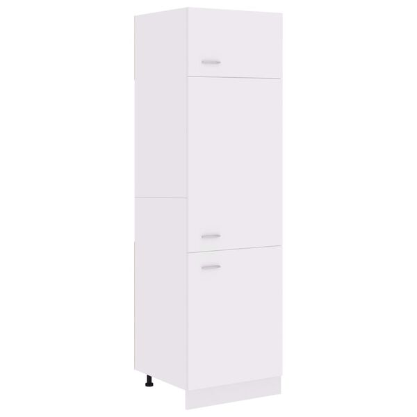 vidaXL Mobile per Frigo “Lyon” Bianco 60x57x207 cm Legno Multistrato