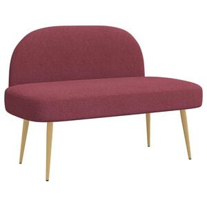 vidaXL Panchina imbottita con schienale Rosso vino 110 x 60 x 76 cm