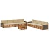 vidaXL Set di divani da esterno 9 pz Naturale e Beige