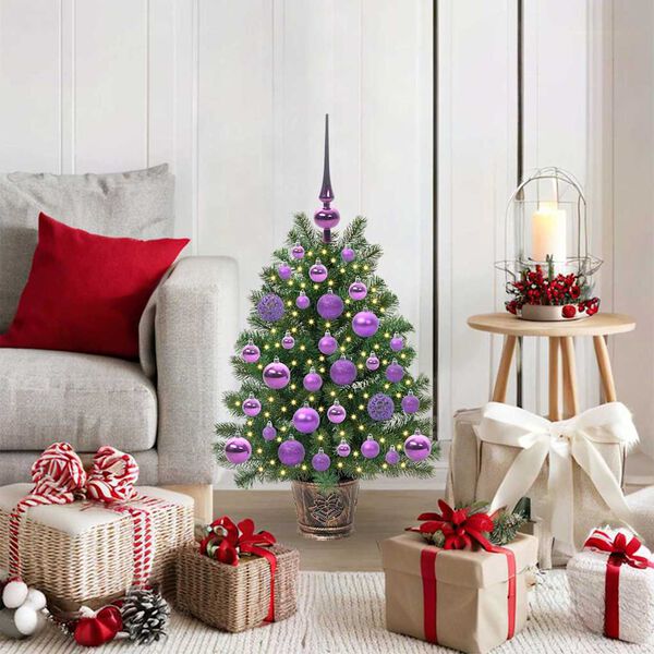 vidaXL Albero di Natale artificiale con 150 LED Verde 75 cm PE e PVC