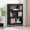 vidaXL Armadio per Libri Rovere Nero 80 x 30 x 155 cm