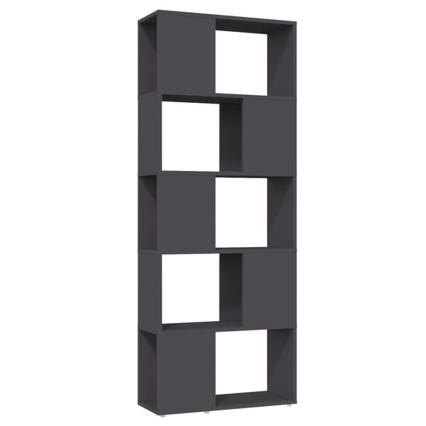 vidaXL Libreria/Divisorio Grigio 60x24x155 cm in Truciolato