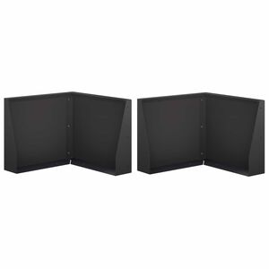 vidaXL Muro di contenimento 2 pz 50 x 50 x 30 cm Acciaio Nero