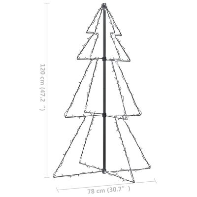 vidaXL Albero di Natale a Cono 160 LED per Interni Esterni 78x120 cm