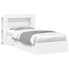 vidaXL Telaio del letto con storage con testiera Bianco 80 x 200 cm