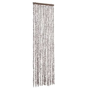 vidaXL Tenda Antimosche Tortora e Bianca 56x200 cm in Ciniglia