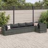 vidaXL Set Divani da Giardino 6 pz con Cuscini in Polyrattan Grigio