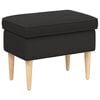 vidaXL Poggiapiedi Nero 55 x 35 x 41 cm Boucl&eacute;