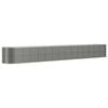 vidaXL Letto Giardino Acciaio Verniciato a Polvere 620x80x68 cm Grigio