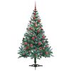 vidaXL Albero di Natale artificiale Verde 150 cm PVC e Acciaio