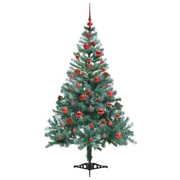 vidaXL Albero di Natale artificiale Verde 150 cm PVC e Acciaio