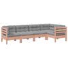 vidaXL Set Divani Giardino 5 pz Cuscini Legno Massello Abete Douglas