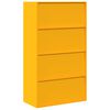 vidaXL Armadio 2 pcs Giallo senape 80 x 40 x 140 cm Acciaio