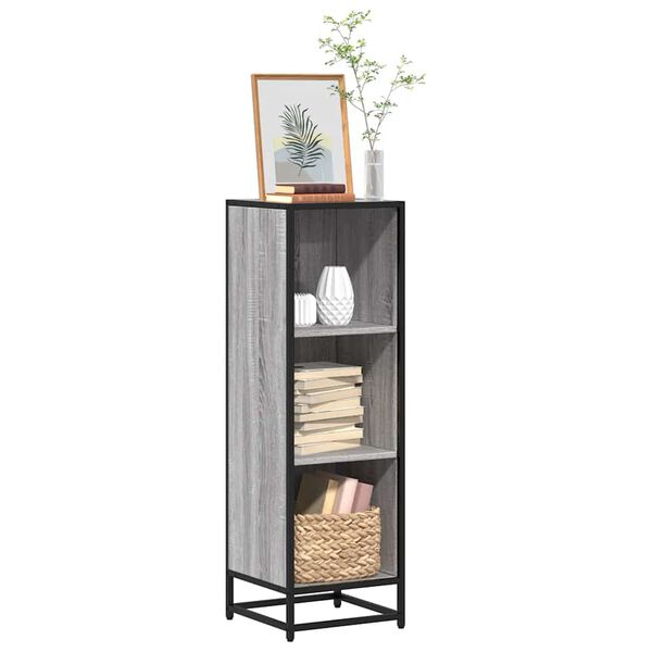 vidaXL Libreria Grigio Sonoma 33,5x33x107,5 cm in Legno Multistrato