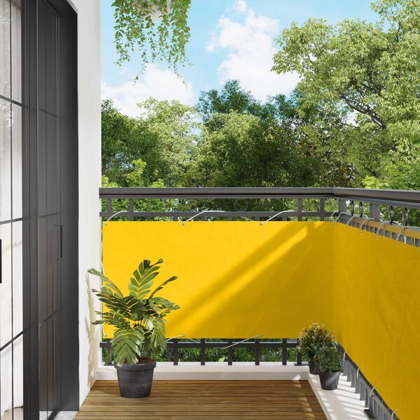 vidaXL Schermo da balcone Giallo 75 x 200 cm