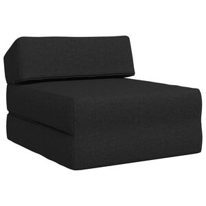 vidaXL Divano Letto Pieghevole Nero 60 x 70 x 41 cm Tessuto