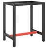 vidaXL Telaio per Banco da Lavoro Nero Rosso Opaco 70x50x79 cm Metallo
