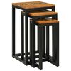 vidaXL Tavolo Nesting 3 pz Marrone Legno di teak solido