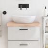 vidaXL Piano Bagno 60x40x(2-6) cm in Legno Massello Non Trattato