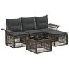 vidaXL Set Divano da Giardino 5 pcs Grigio polyrattan