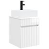 vidaXL Mobile Lavabo da Parete Bianco Lucido 39 x 41 x 62,5 cm