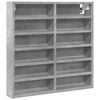 vidaXL Armadietto Vetrina Grigio Cemento 60x8,5x58 cm Multistrato