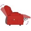 vidaXL Divano Massaggio a 3 Posti Portabicchieri Rosso Vino Similpelle