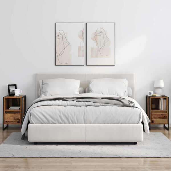 vidaXL Comodino Legno vecchio 39,5 x 30 x 50 cm Legno multistrato