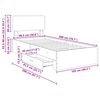 vidaXL Struttura del letto Nero 100 x 200 cm Legno multistrato