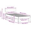 vidaXL Struttura del letto Marrone cerato 75 x 190 cm Pino massello