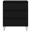 vidaXL Credenza Rovere Nero 60 x 35 x 70 cm Legno multistrato