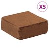 vidaXL Blocchi in Fibra di Cocco 5 pz 5 kg Ciascuno 25 kg Totale