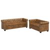 vidaXL Set Divani Chesterfield a 2 Posti e a 3 Posti Marrone