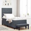 vidaXL Letto a molle con materasso Grigio scuro 80 x 200 cm Velluto